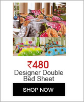 Pack of 3 Designer Double Bed Sheet & 6 Pillow Covers