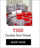 designer cotton double bed sheet with 2 pillow covers - sun flower