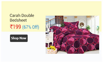 Carah Exclusive multicolour Double Bedsheet With Two Pillow Covers CRH-DB167  
