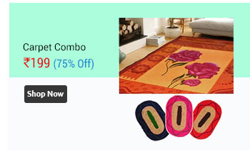 Combo of Quilted Carpet with 3 Mats(CP031)  