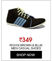 Roxxii Brown & Blue Men Casual Shoes