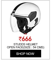 Studds Helmet-Femm White-Open Face(Size : 54 Cms)