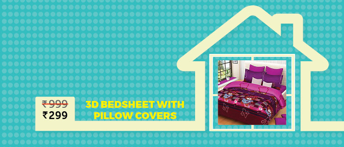 3D Bedsheet With Pillow Covers