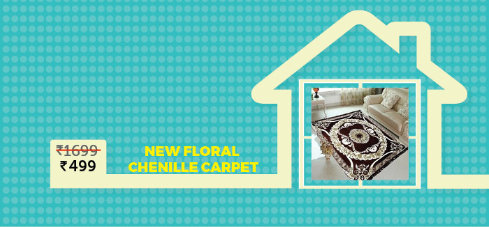 New Floral Chenille Carpet