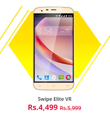  Swipe Elite VR (5.5 inch HD IPS, 4G VoLTE, 3000 mah battery, With Free VR Lens, 13MP+5MP Camera) 