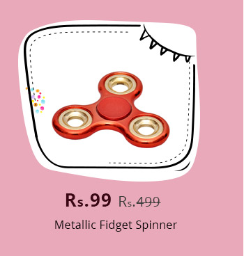  Chrome Edition Metallic Fidget Hand Spinner Toy for Kids Adults (colour may vary) 