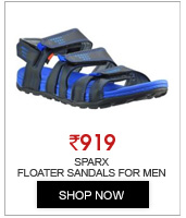 Sparx Black & Royal Blue Floater Sandals For Men