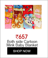 Both side Cartoon Mink Baby blanket