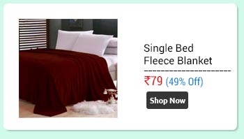 Sparkk Home Single  Bed Fleece Blanket (Maroon)  