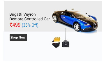 Bugatti Veyron Rechargeable Remote Control Car (Black-Blue, Black-Red)  