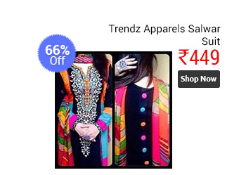 Trendz Apparels Black Cotton Patiala Suit Salwar Suit  