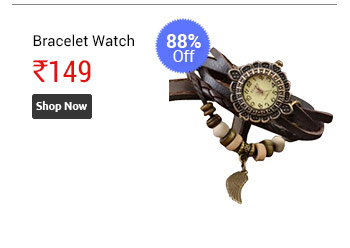 Vintage Bangle Bracelet cum Quartz Leather Watch Gift - Women (Single Piece)  
