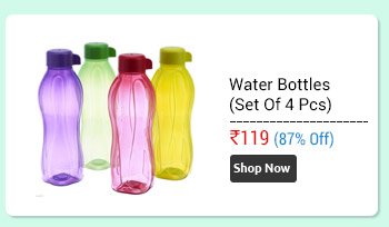 Kitchenkraft Aquasafe Multicoloured Water Bottles - Set Of 4 Pcs.                      