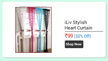 iLiv Stylish Heart Curtain - 1Pc                      