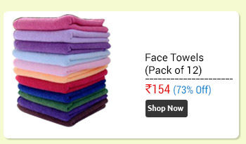 Pack of 12 Face Towels Plain  