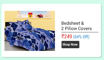JARS Collections 100% Cotton Double bedsheet with 2 Pillow Covers  