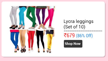 S Redish Set of 10 Multicolor Cotton Lycra leggings (With Mayani)  