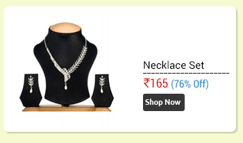Ethnic Jewels Silver Alloy Earring & Necklace Set (Ey-358)  