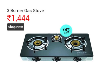 Automatic 3 Burner Gas Stove with Marble Finish  