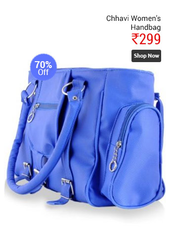 Chhavi Women's Casual Blue Color Handbag With 2 Compartment  