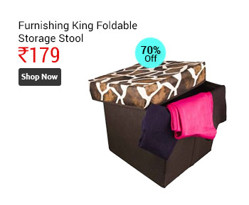 Furnishing King Assorted Colours Attractive Foldable Storage Stool  