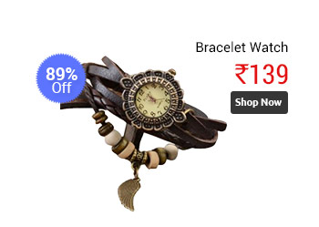Bracelet Watch with Leather Strap For Women  