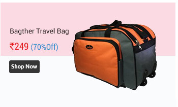 Bagther Travel Bag with Wheel (Orange)  