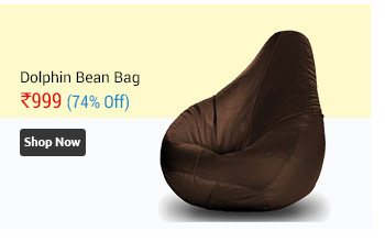 Dolphin XL Bean Bag-Brown-With Bean/Filled  