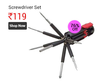 8 in 1 Standard Screwdriver Set With LED (Pack of 1)  