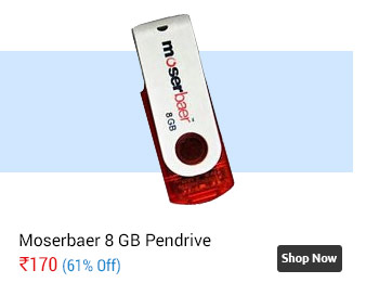 Moserbaer Swivel 8 GB Utility Pendrive (Red)  