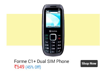Forme C1+ Dual SIM Phone with FM Radio/ MP3 Player (1 Year Warranty)  