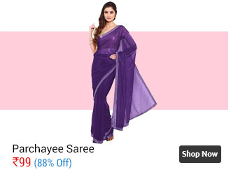 Parchayee Saree in solid colors  