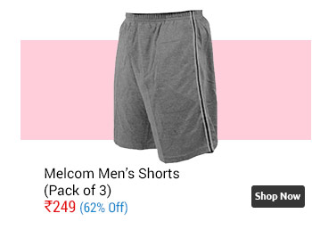 Melcom Automation Hosiery Casual Shorts - Pack of 3  