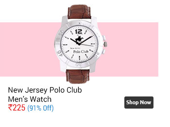 New Jersey Polo Club Analog Brown Leather Watch - Men  