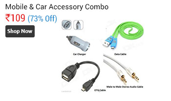Combo Pack of OTG + Data Cable For Mobile + Car Mobile Charger + Audio Cable  