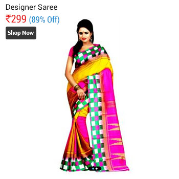 Stylish Party Wear Designer Saree with blouse pcs Pink Square  