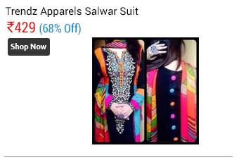 Trendz Apparels Black Cotton Patiala Suit Salwar Suit  