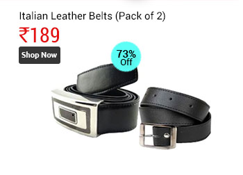 Pack Of 2 Italian Leather Belts  