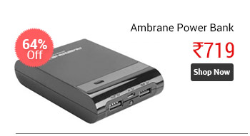Ambrane Power Bank P1000 Star - Black - 1 Year Manufacturer Warranty  