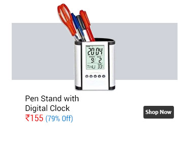 Pen Stand Digital Desk Clock Watch with Alarm  