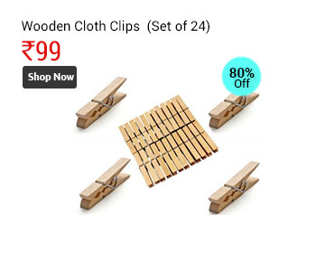 Wooden Cloth Clips - Set of 24                        