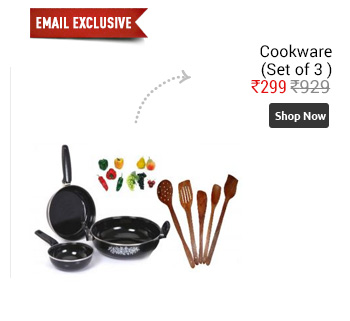 Set of 3 Cookware with 5 Wooden Skimmer  