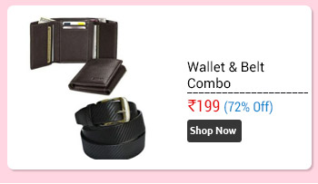 Combo of Tri Fold Leather Wallet With Royal Belt-Rrr10  