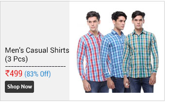 Pack of 3 Multicoloured full sleeve check Casual Mens Shirt  