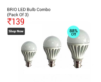 BRIO Led Bulb Combo 3W 5W 8W (Pack Of 3)  