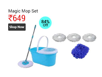 Magic Mop Fully Cleaning Set With Free 2 Head Refill And 1 Glove  