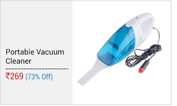 High Power 12V Portable Car Wet and Dry Hand-held Vacuum Cleaner (Blue, White)  