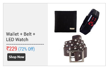 Fashion combo pack wallet , belt Led Unisex Watch                      