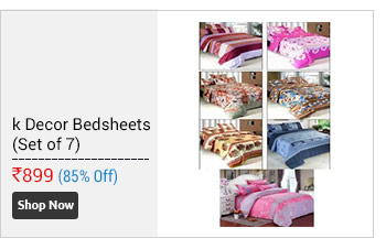 k decor set of 7 double bedsheets with 14 pillow covers    