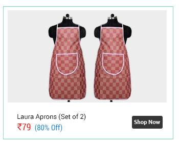 Laura Waterproof Apron Pink Set Of 2  